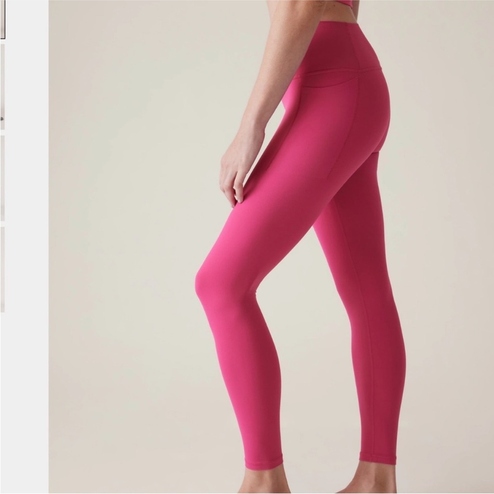 Athleta Transcend Stash Tight in Salvia Pink